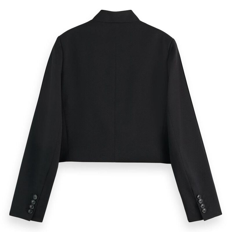 Scotch & Soda Cropped Tailored Gabardine Blazer image number 1